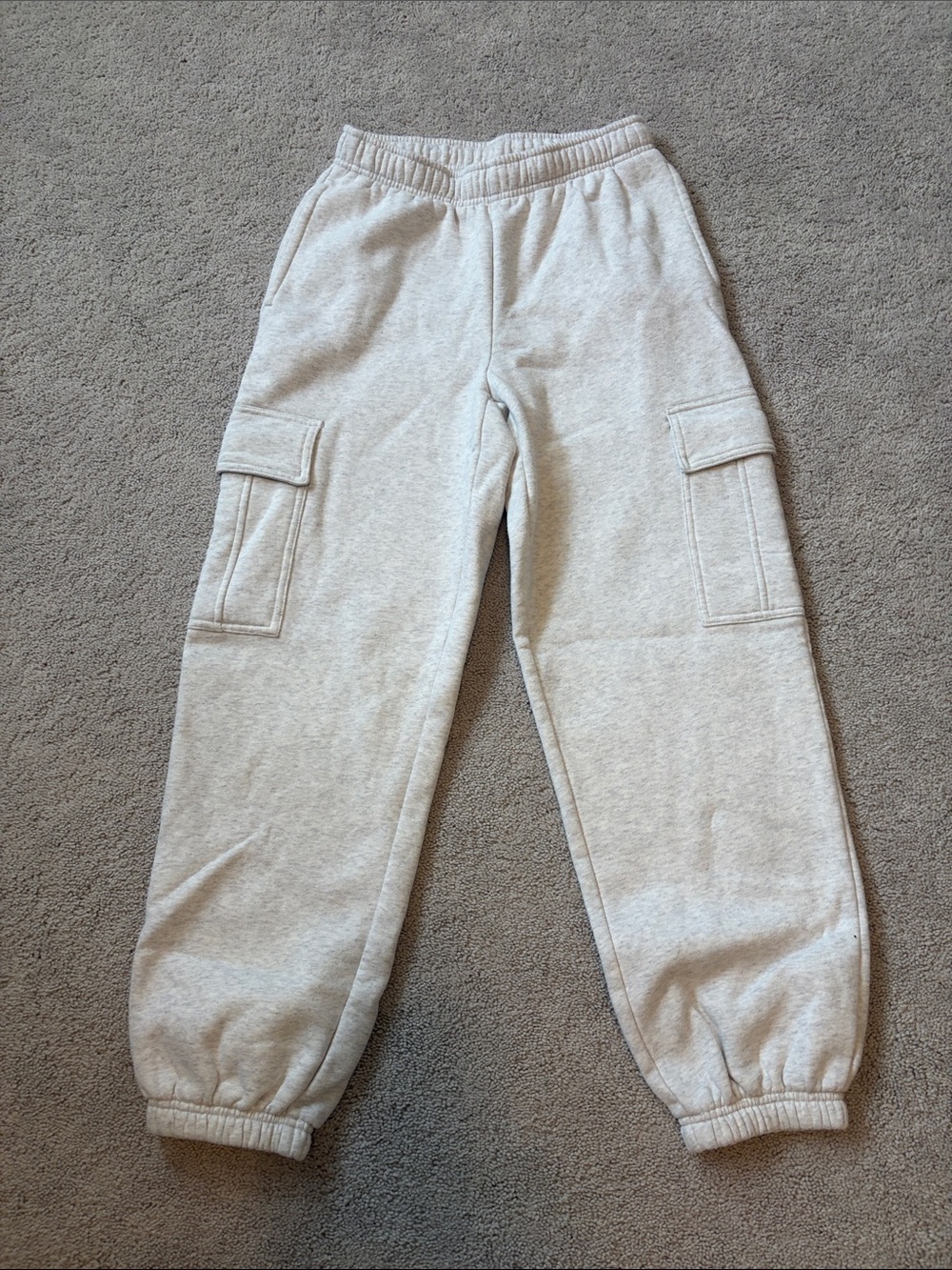 Tuff Athletics Light Gray Cargo Jogger Sweatpants